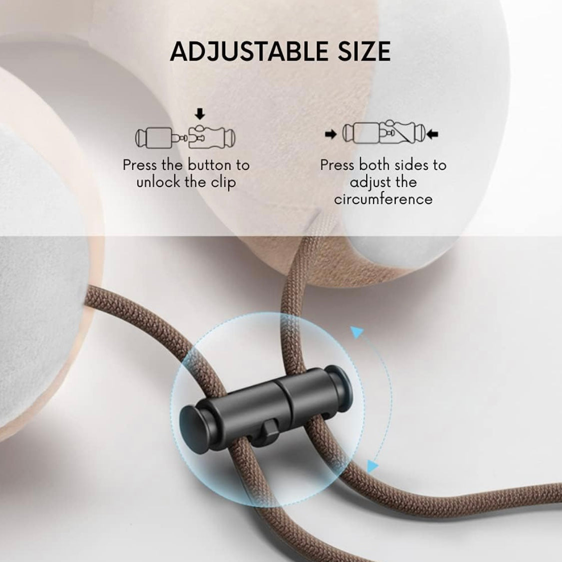Masseur Cou et Cervical, Coussin de Massage Électrique, Oreiller de Voyage, Rechargeable par USB